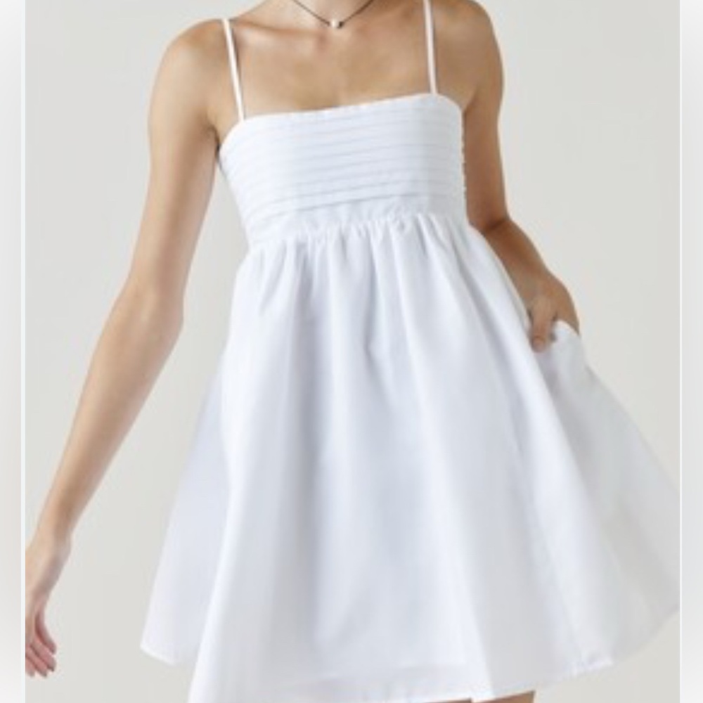 White mini dress